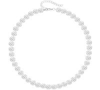 TUCEWP Bling Baseball Bead Necklace Rhinestone Disco Ball Necklace Ice Collection Necklace for Men Women Athlete, Stainless Steel, No Gemstone