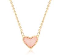 TUCEWP Pink Heart Necklace for Women Elegant Tiny Heart Necklace Dainty Cute Love Pendant Chain Necklaces Trendy Sweet Heart Choker Necklace Anniversary Birthday Christmas Valentines Jewelry Gift