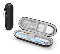 Tuchaolan EVA Toothbrush Travel Case Compatible with Philips Sonicare 100 6100 5100 6500 for Oral-B Pro Pro 500 3000 1500 5000 7500 7000 Electric Toothbrush (Black)