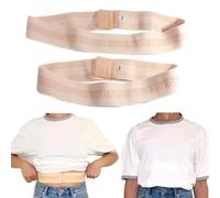tuck me band - adjustable elastic belt to crop/tuck in your clothing - jumpers, tops, shirts, t-shirts fashion hack. Neutral/natural beige (M/L)