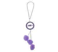 TUCKBOLD 1 Pcs Faux Rhinestone Metal Faux Diamond Ring Car Rear View Mirror Pendant Accessories Car Hanging Ornament Purple