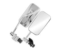 TUCKBOLD 1 Set Motorcycle Rear View Mirrors Universal Iron Clear Glass Bar End Side Mirrors Mount Chrome Color Rectangle Straight Handle