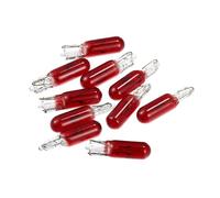 TUCKBOLD 10pcs DC 12V T5 W1.2W LED Dashboard Light Red for Car Internal Automotive Parts