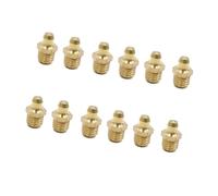TUCKBOLD 12pcs M10 x 1.5 Thread Brass Straight Grease Nipple Fitting for Car Automotive Parts