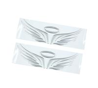 TUCKBOLD 2pcs Silver Tone Angel Wings Pattern Auto Car Sticker 3D Decal Automotive Parts