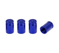 TUCKBOLD 4 Pcs Tire Valve Stem Caps Stylish 7x16.5mm Tyre Valve Dust Covers Bullet Case Shape Blue Aluminum Alloy
