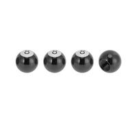 TUCKBOLD 4 Pcs Tire Valve Stem Caps Stylish 7x17mm Tyre Valve Dust Covers Billiard Shape Titanium Tone Aluminum Alloy