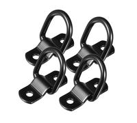 TUCKBOLD 4pcs D Ring Tie Down Anchor 1/4" Diameter for Trailer Cars Black Automotive Parts