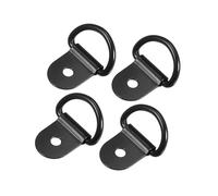TUCKBOLD 4pcs D Ring Tie Down Anchor 3mm Diameter for Trailer Truck Car Black Automotive Parts