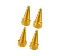 TUCKBOLD 4pcs Gold Tone Car Spike Wheel Tyre Tire Valve Air Stem Cap Cover Automotive Parts