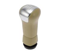 TUCKBOLD 5 Speed Manual Gear Shifter Knob for Nissan Qashqai J10 X-trail | Front Automotive Gearbox Stick Shifter Lever Knob Beige Silver Tone Plastic 1 Pcs