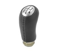 TUCKBOLD 5 Speed Manual Gear Shifter Knob for Renault Clio III | Front Automotive Gearbox Stick Shifter Lever Knob Gray Black Plastic Faux Leather 1 Pcs