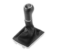 TUCKBOLD 5 Speed Manual Gear Shifter Knob with Cover for Opel for Astra H | Front Automotive Gearbox Stick Shifter Lever Knob Black Plastic Faux Leather 1 Pc