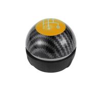 TUCKBOLD 5 Speed Manual Shift Knob for Fiat 500 Durable | Front Automotive Gearbox Stick Shifter Lever Knob Black Yellow Plastic Faux Leather 1 Pc