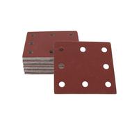TUCKBOLD 50 Pcs Rectangle Sandpaper 8 Hole 2000 Grit Hook and Loop Sanding Sheets Universal for Automotive Refinishing Woodworking 115x110mm Aluminum Oxide Red
