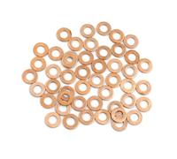 TUCKBOLD 50pcs M6 x 12mm x 1mm Copper Flat Washer Sealing Ring for Screw Bolt Automotive Parts