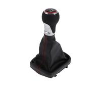 TUCKBOLD 6 Speed Manual Gear Shift Knob with Boot Dust Cover for Audi A3 Durable | Front Automotive Gearbox Stick Shifter Lever Knob Black Red Plastic 1 Pcs