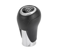 TUCKBOLD 6 Speed Manual Gear Shifter Knob for Mazda 3 CX-5 | Front Automotive Gearbox Stick Shifter Lever Knob Black Silver Tone Plastic Faux Leather 1 Pcs