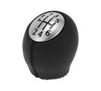 TUCKBOLD 6 Speed Manual Gear Shifter Knob for Renault Megane | Front Automotive Gearbox Stick Shifter Lever Knob Black Silver Tone Plastic Faux Leather 1 Pcs