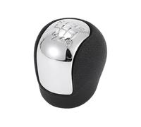 TUCKBOLD 6 Speed Manual Gear Shifter Knob for Vauxhall Signum | Automotive Gearbox Stick Shifter Lever Knob Black Chrome Silver Tone Plastic Faux Leather 1 Pcs