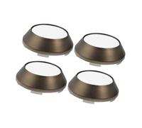 TUCKBOLD 65mm Dia Car Wheel Center Hub Caps Bronze Tone White - 4 Pcs Automotive Parts