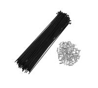 TUCKBOLD 72 Set 14G Bicycle Spoke 200mm Bike Wheel Spoke Carbon Steel Black