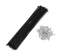 TUCKBOLD 72 Set 14G Bicycle Spoke 255mm Bike Wheel Spoke Carbon Steel Black