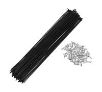 TUCKBOLD 72 Set 14G Bicycle Spoke 275mm Bike Wheel Spoke Carbon Steel Black