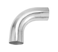 TUCKBOLD 76mm/3"OD 90 Degree Bend 6061 Aluminum Alloy Tube Intercooler Surface Polishing Air Intake Connection Hose Double Flat Head 150mm 5.9" 1mm 0.04"