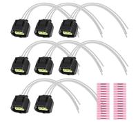 TUCKBOLD 8 Pcs Ignition Coil Connector Plug Harness for RAM for JEEP Ignition Coilpack Female Connector Plug Harness Pigtail W/terminals for DODGE for CHRYSLER No.5019952AA