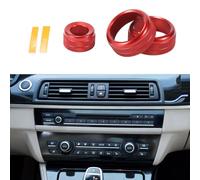 TUCKBOLD AC Air Conditioner Media Volume Control Switch Knob Cover Ring for BMW 1 2 3 3GT 4 Series F20 F22 F30 F31 F32 F33 F80 Sturdy | Interior Trim Red 3 Pcs