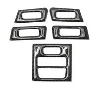 TUCKBOLD AC Vent Air Conditioner Sticker for BMW 3 Series E90 E92 E93 2005-2012 Centre Console Panel Interior Trim Decal Decoration Carbon Fiber Black 5 Pcs