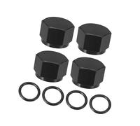 TUCKBOLD AN10 Universal Flare Cap Fitting Adapter with O-ring Black - 8 Pcs Automotive Parts