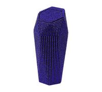 TUCKBOLD Auto Car Trash Can Durable Front Seats Trash Bin Blue 1 Pc 3.5" Length 3.1" Width 7.9" Height ABS Rhinestone
