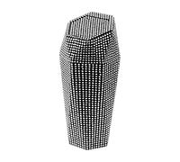 TUCKBOLD Auto Car Trash Can Durable Front Seats Trash Bin White 1 Pc 3.5" Length 3.1" Width 7.9" Height ABS Rhinestone