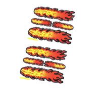 TUCKBOLD Automobile Adhesive Fire Flame Decal Sticker Orange Red Yellow Pair Automotive Parts