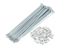 TUCKBOLD Bicycle Spokes Bike Wheel Spokes Silver Tone Nipple 1 Set 14G 145mm Length Carbon Steel Galvanized