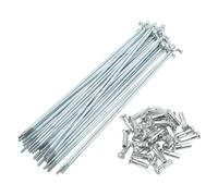 TUCKBOLD Bicycle Spokes Bike Wheel Spokes Silver Tone Nipple 1 Set 14G 152mm Length Carbon Steel Galvanized