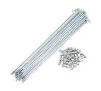 TUCKBOLD Bicycle Spokes Bike Wheel Spokes Silver Tone Nipple 1 Set 14G 189mm Length Carbon Steel Galvanized