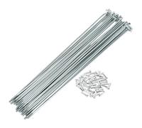 TUCKBOLD Bicycle Spokes Bike Wheel Spokes Silver Tone Nipple 1 Set 14G 195mm Length Carbon Steel Galvanized