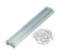 TUCKBOLD Bicycle Spokes Bike Wheel Spokes Silver Tone Nipple 1 Set 14G 239mm Length Carbon Steel Galvanized