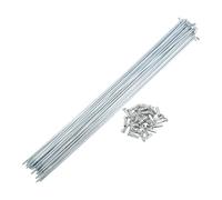 TUCKBOLD Bicycle Spokes Bike Wheel Spokes Silver Tone Nipple 1 Set 14G 285mm Length Carbon Steel Galvanized