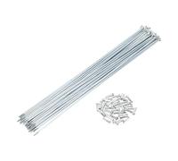 TUCKBOLD Bicycle Spokes Bike Wheel Spokes Silver Tone Nipple 1 Set 14G 289mm Length Carbon Steel Galvanized