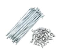 TUCKBOLD Bicycle Spokes Bike Wheel Spokes Silver Tone Nipple 1 Set 14G 78mm Length Carbon Steel Galvanized