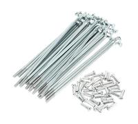 TUCKBOLD Bicycle Spokes Bike Wheel Spokes Silver Tone Nipple 1 Set 14G 80mm Length Carbon Steel Galvanized