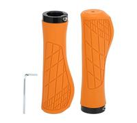 TUCKBOLD Bike Handlebar Grips Covers 134mm Long Soft | Bicycle End Grips Protector Orange 1 Pair