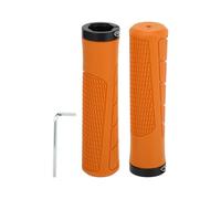 TUCKBOLD Bike Handlebar Grips Covers 135mm Long Soft | Bicycle End Grips Protector Orange 1 Pair