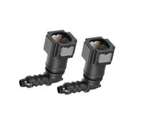 TUCKBOLD Car Fuel Line Hose Quick Release Connector 90 Degree 5/16" 7.89mm SAE to 1/4" 6mm Disconnect Hose Plastic Gray (Set of 2) Automotive Parts