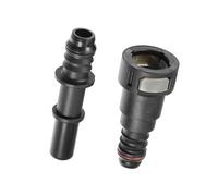 TUCKBOLD Car Fuel Line Hose Quick Release Connector Kit Straight 1/2" 12.61mm SAE to 1/2" 12mm Disconnect Hose Plastic Gray Automotive Parts