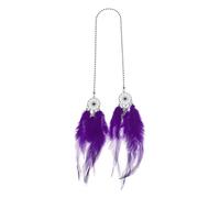 TUCKBOLD Car Rear View Mirror Pendant Feather Dream Catcher Purple 1 Pcs